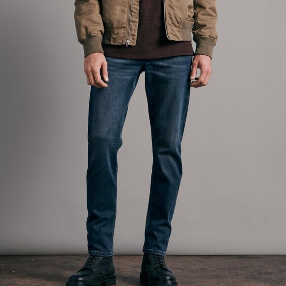 Rag & Bone Fit 2 Slim Fit Dark Indigo Action Loopback Jean in Putnam - Picture 1 of 8